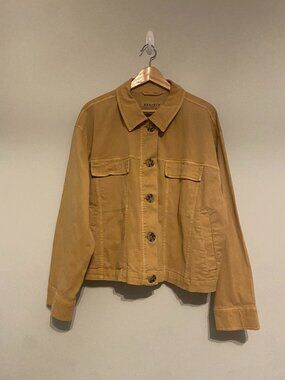 Ava & Viv Tan Chore Jacket w/ Cinched Back, Size 1X, Tan/Khaki